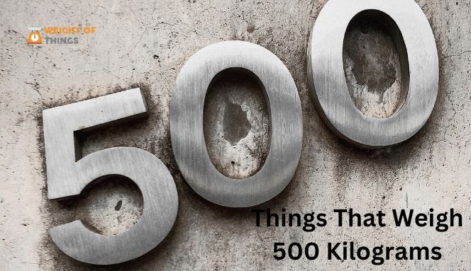 things that weigh 500 kilograms