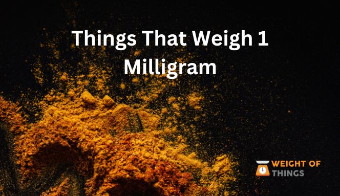 things that weigh 1 milligram